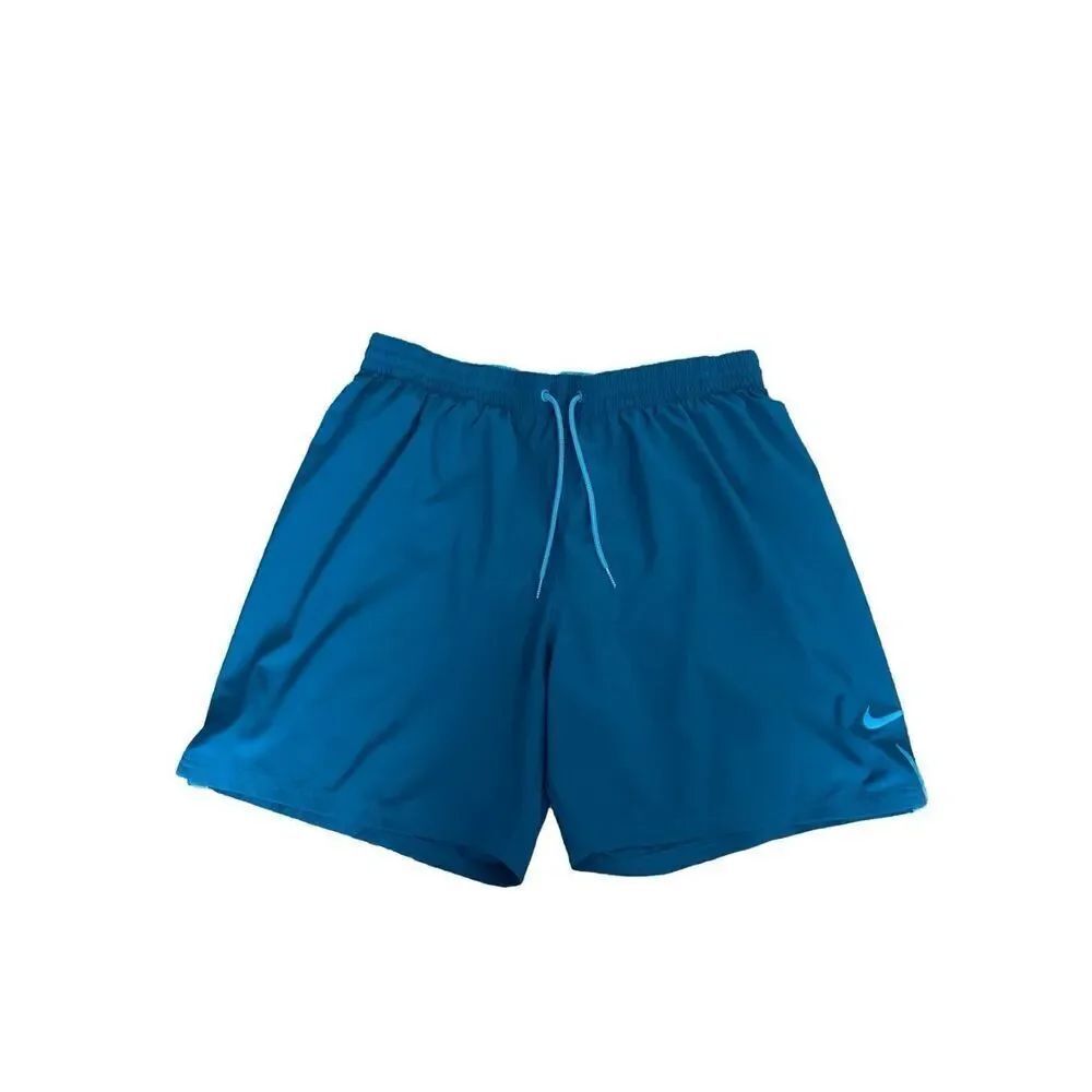 nike men’s swim trunks swim shorts blue lined men’s size XL - Picture 1 of 9